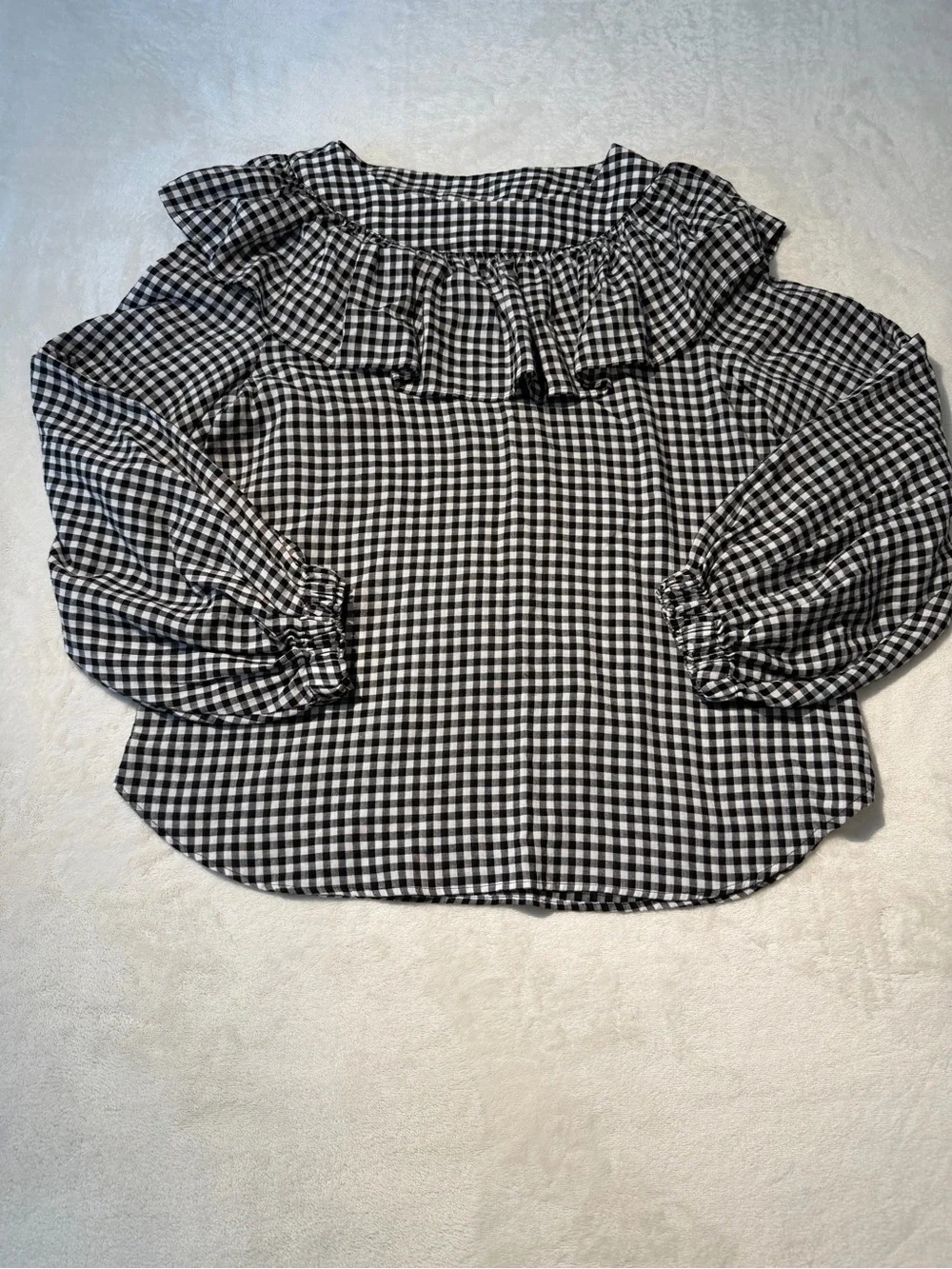 Zara gingham blouse